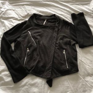 FREE PEOPLE 100% Cotton Crop Moto Jacket 🕸